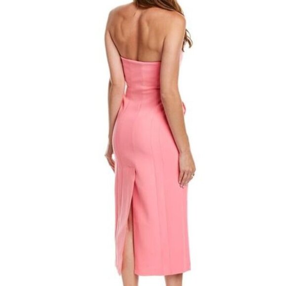 A.L.C. Elizabeth Strapless Sheath Midi Dress Grapefruit Pink NWT $550 - Picture 4 of 4
